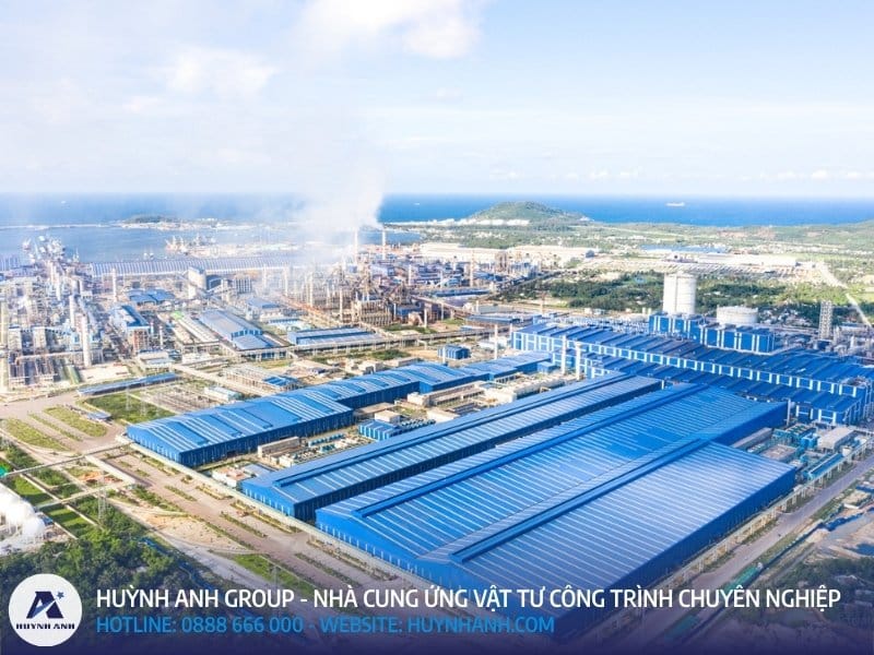 Nhà máy sản xuất thép Hòa Phát Dung Quất ở Quảng Ngãi Nhà máy sản xuất thép Hòa Phát Dung Quất ở Quảng Ngãi